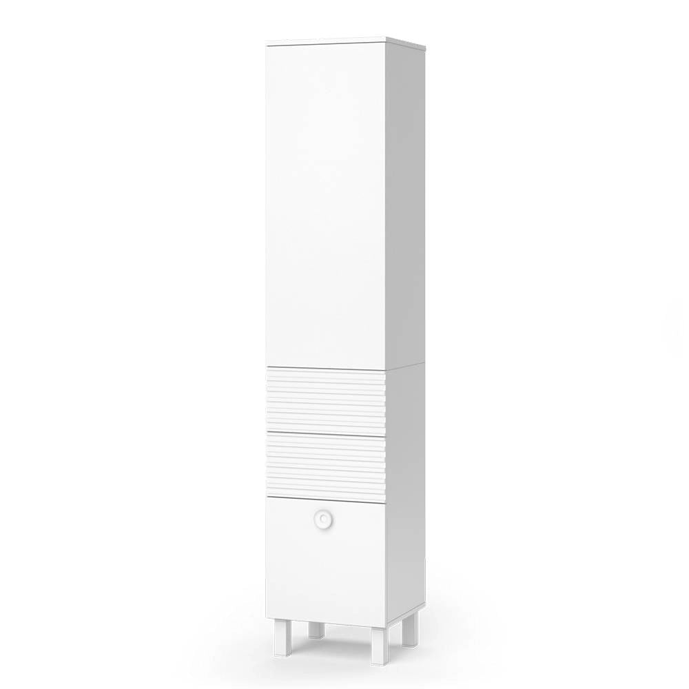 Vicco Armadio per il bagno Bianco 40.2 x 192.4 cm con anta e cassetti