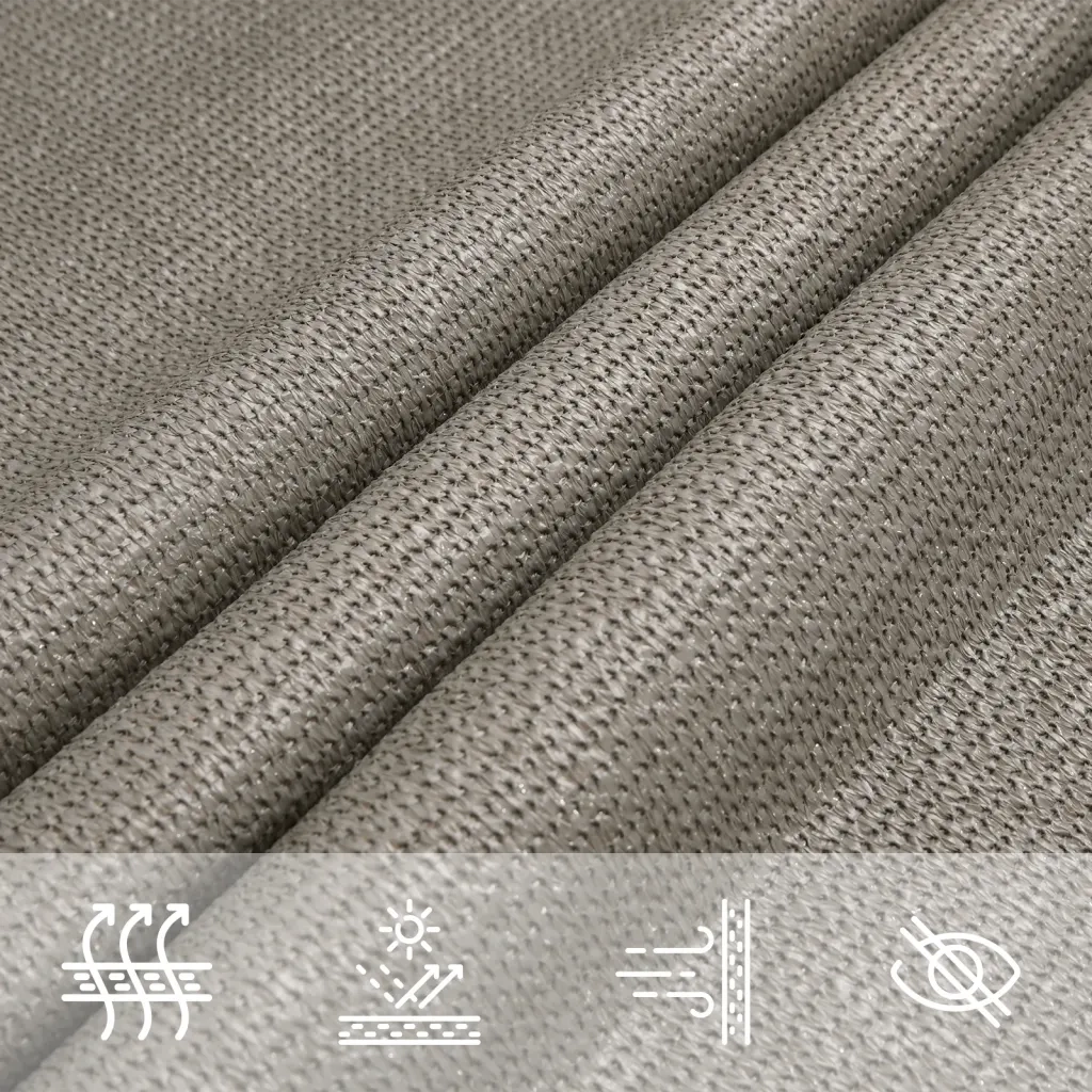Vela Parasole 160 g/mÂ² Rettangolare Grigio Chiaro 2,5x3,5m HDPE