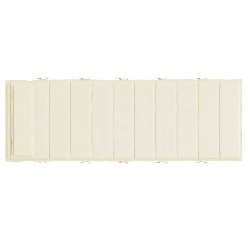 Cuscino per Lettino Crema 180x60x4 cm in Tessuto Oxford