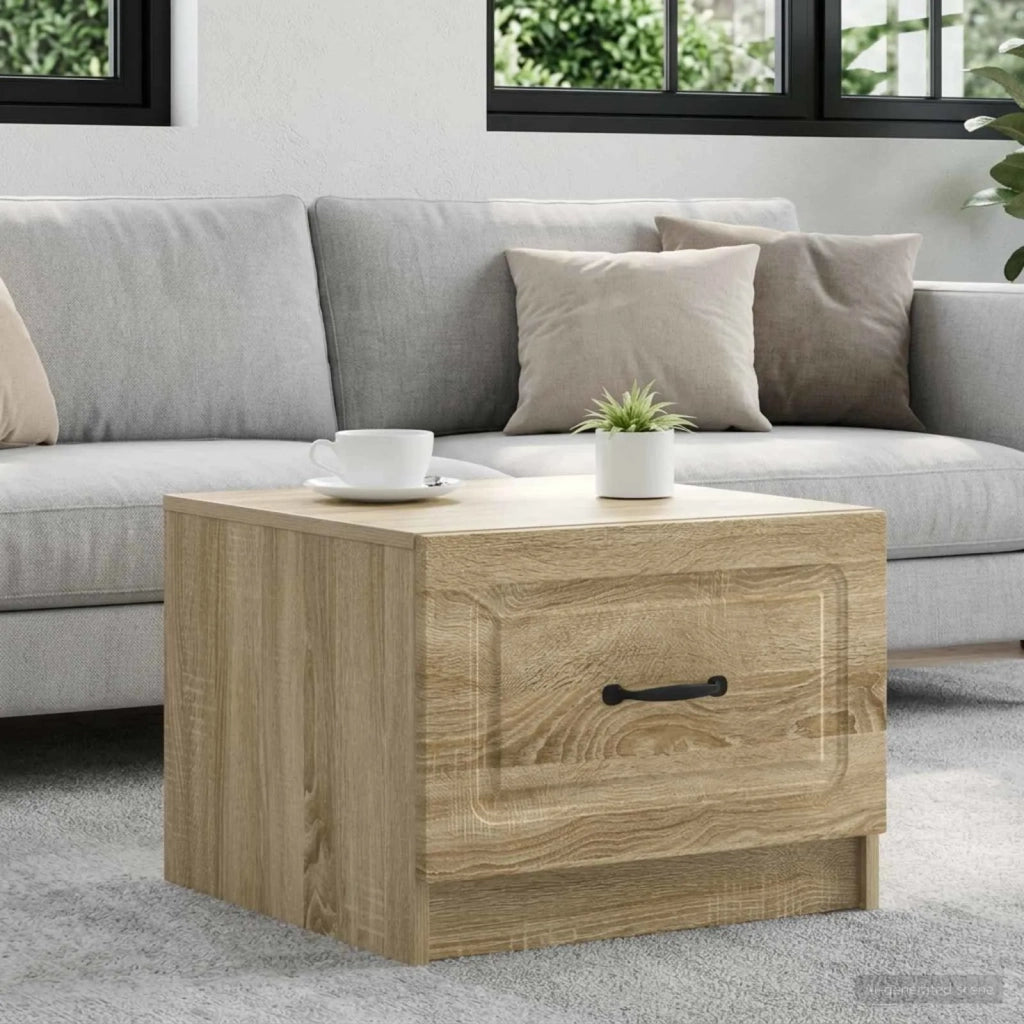 Tavolino da salotto con cassetto Rovere Sonoma 49 x 50 x 37 cm 895887