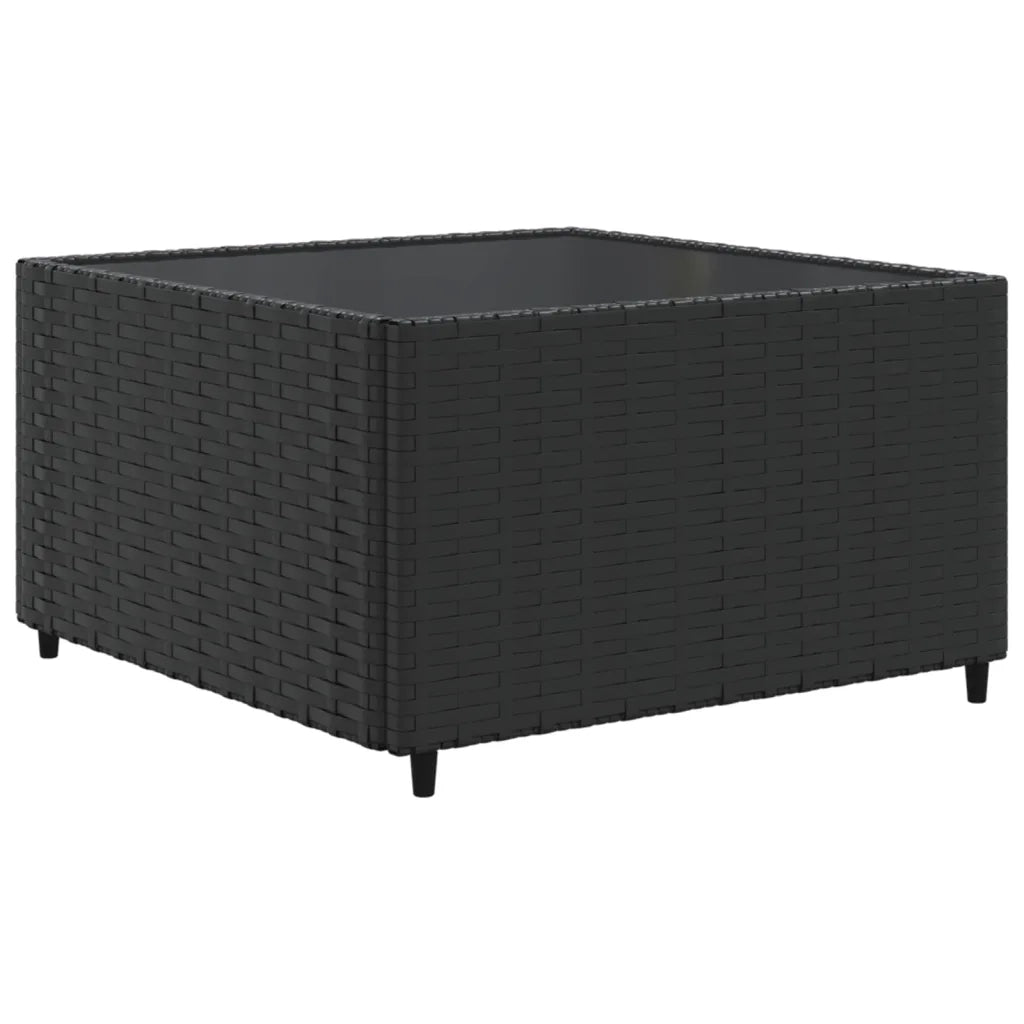 Set Mobili da Giardino 6 pz con Cuscini in Polyrattan Nero 3308016