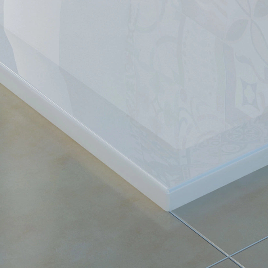 Piatto Doccia Slim 80x120x4 cm Rettangolare Acrilico Bordato Bianco Lucido mod. Flower