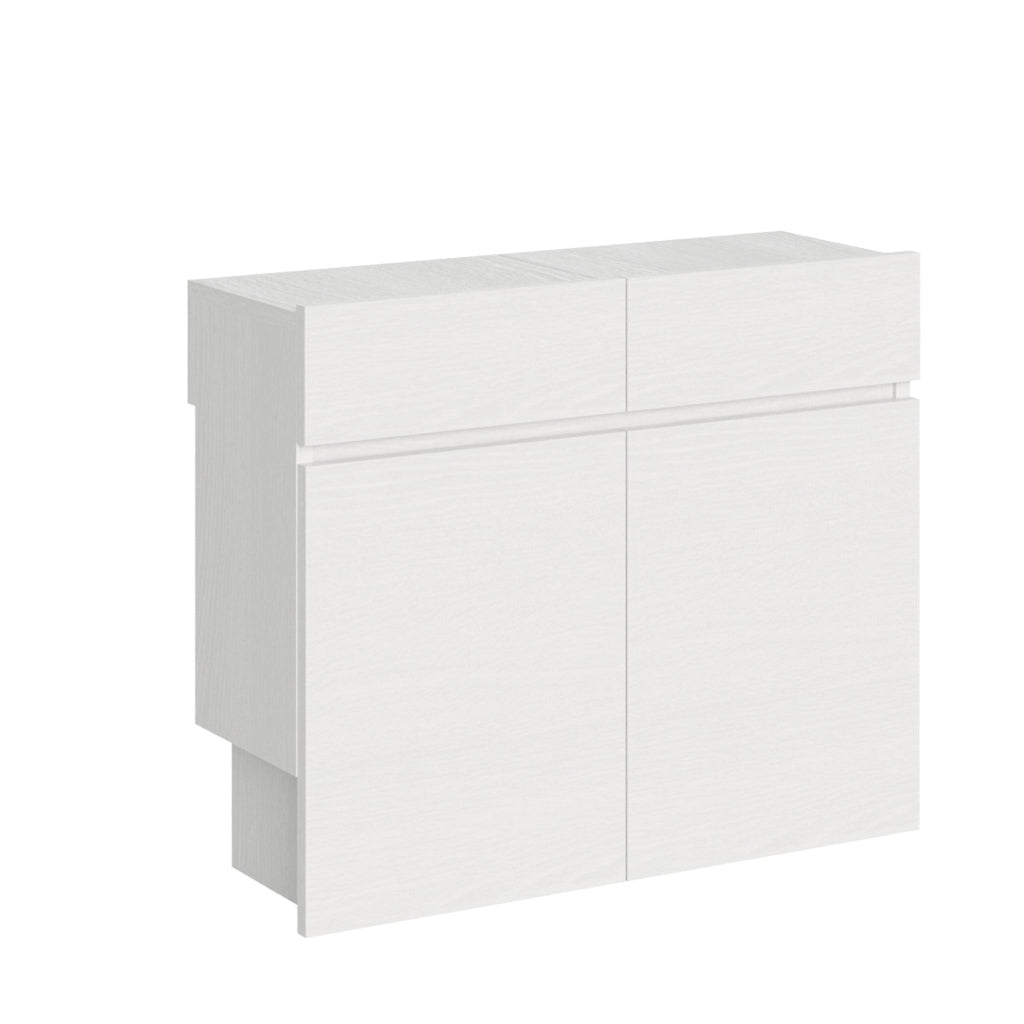Panche Allungabili Inferiore e Superiore 72-300x26x60 cm Evolve Bianco Frassino