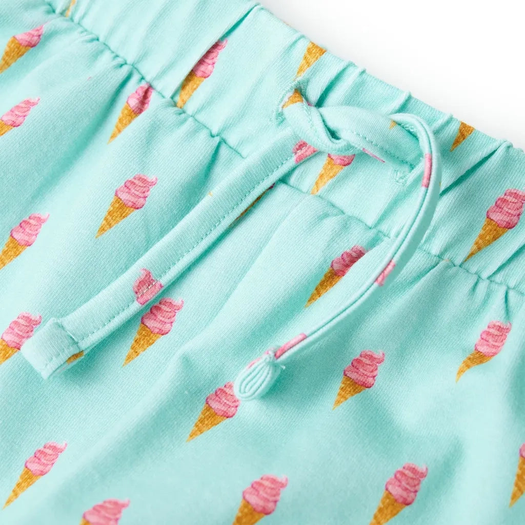 Pantaloncini per Bambini con Coulisse Menta Chiaro 116 11406