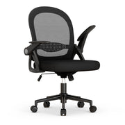 Sedia Ufficio con Supporto Lombare - RATTANTREE - Sedia Ufficio da Scrivania ergonomica Braccioli 90¡ã Regolabile - Nero