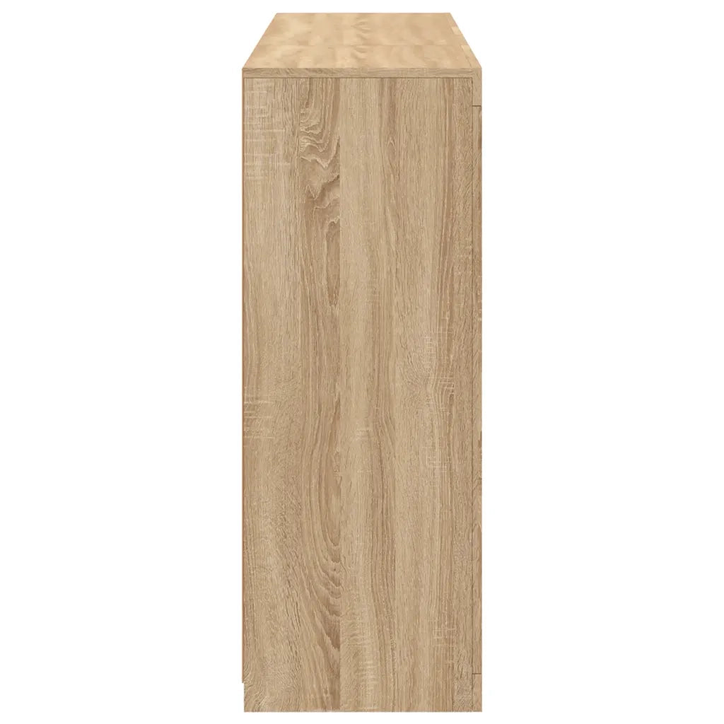 Credenze con Luci LED 3 pz | Madia | Buffet da pranzo | Armadio da pranzo Rovere Sonoma in Legno Multistrato