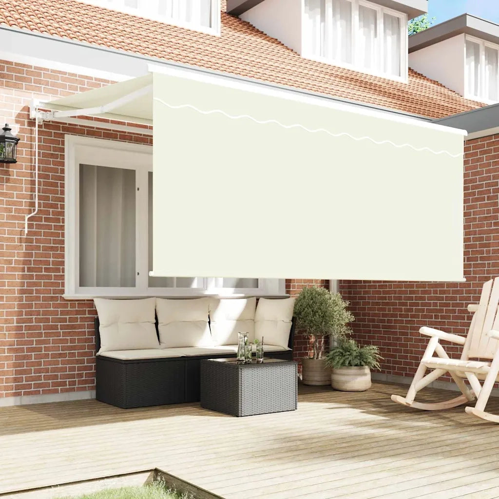 Tenda Retrattile Crema 300 x 200 cm Poliestere e Alluminio 3329493