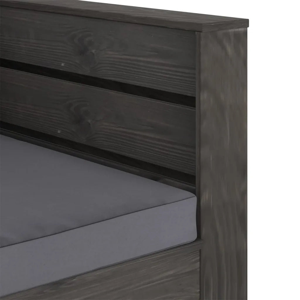 Set Salotto da Giardino 2pz con Cuscini Legno Impregnato Grigio 3068144