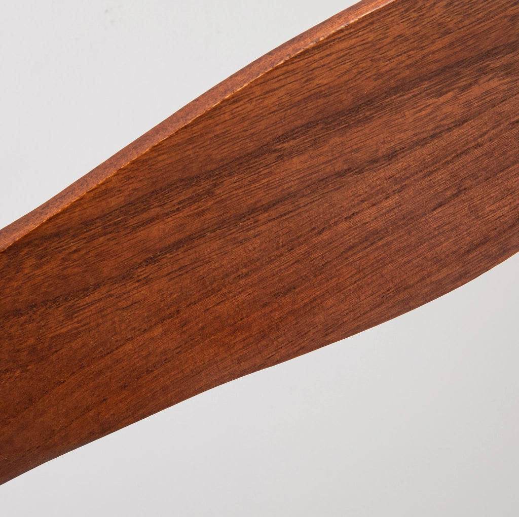 Ventilatore da soffitto 36 pollici senza luce a 5 pale in legno massello noce e nero