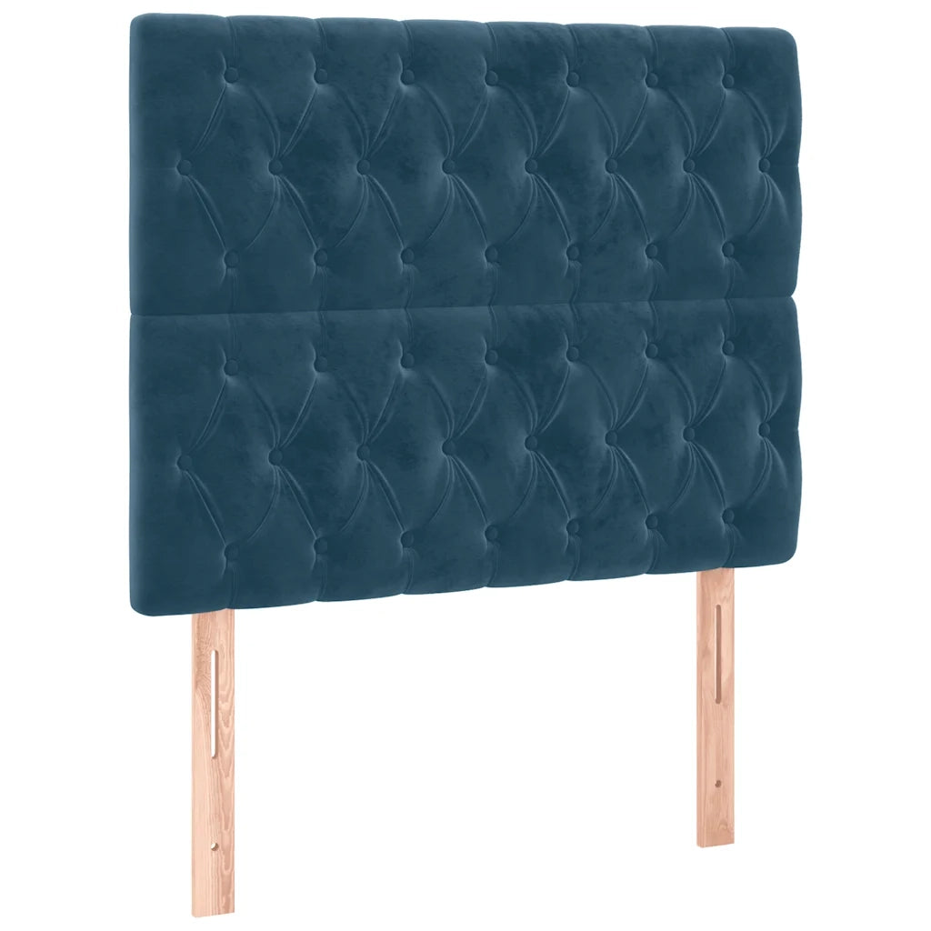 Testiera a LED Blu scuro 90x7x118/128 cm in Velluto 3122800