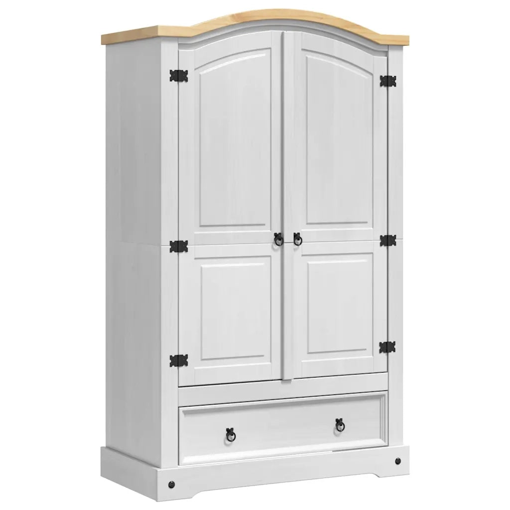 Guardaroba Corona Bianco 101 x 52 x 170 cm Pino massello 42021192