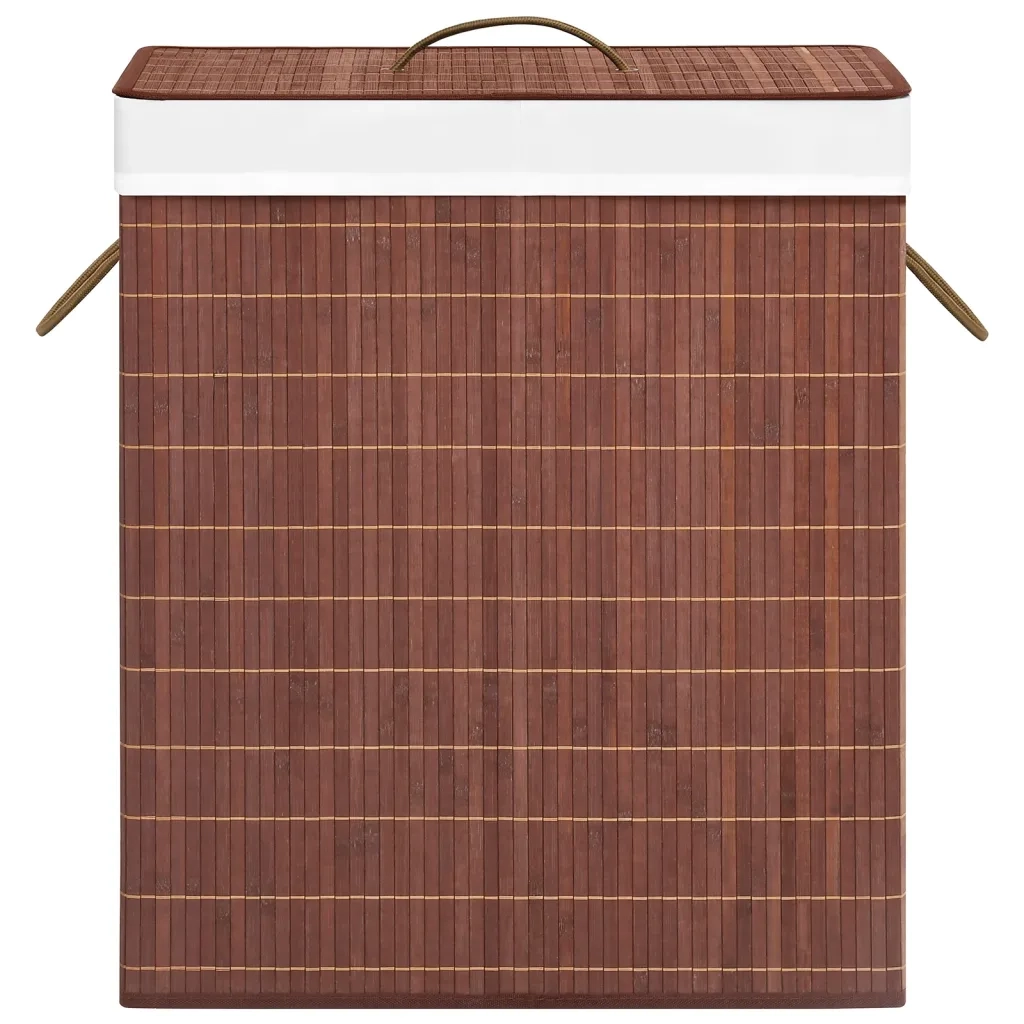 Cesto Portabiancheria in BambÃ¹ Marrone 100 L cod mxl 40090