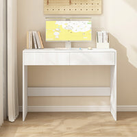 SCrivania per computer bianca moderna con 2 cassetti LOFT Tavolo da toeletta 100 cm