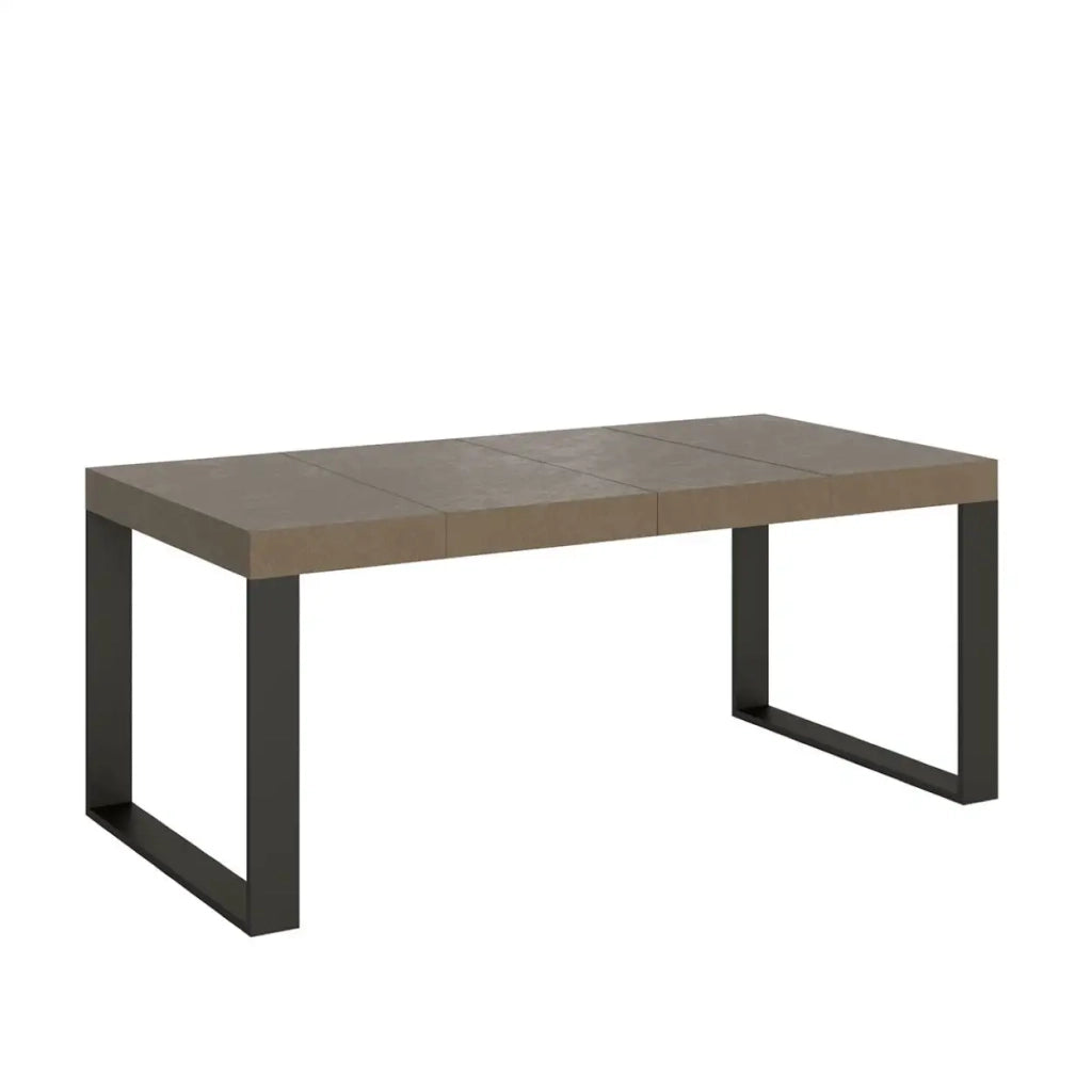 Tavolo allungabile 140/400x90 cm Tecno Premium tortora gambe antracite