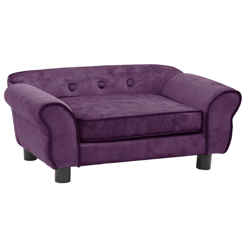 Divano per cani 72 cm peluche bordeaux 02_0000121