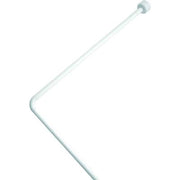 TUBO REGGITENDA ANGOLARE X DOCCIA  ALLUMINIO BIANCO MM 25 UNIVERSALE