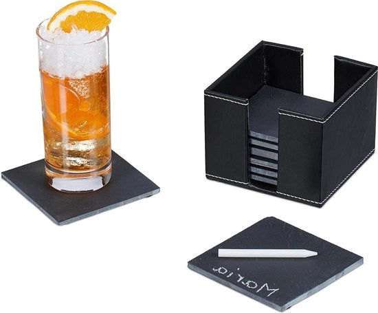 Set di supporti di lastre - supporti per lastre - set da 8 - antracite - 10x10 cm