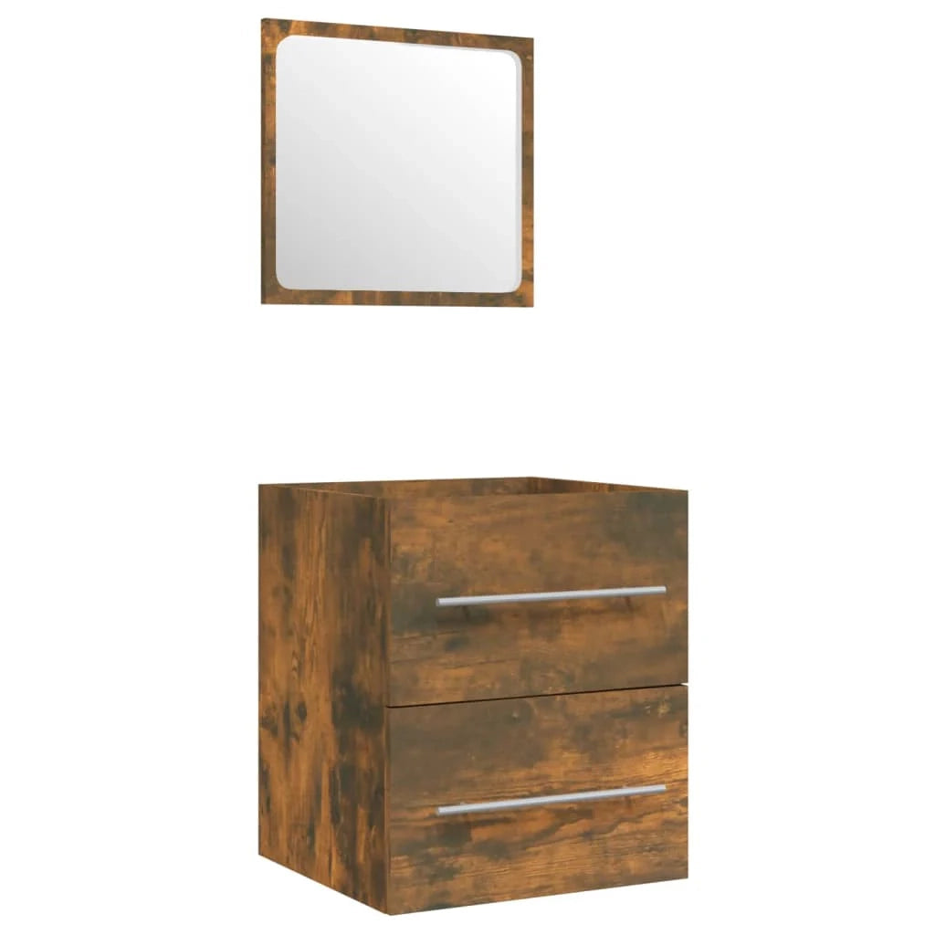 Mobile lavabo con vasca integrata 41 x 38,5 x 48 cm legno ingegnerizzato marrone 02_0006868