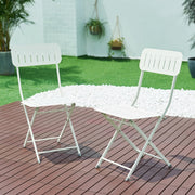 Set Sande di 2 Sedie Pieghevoli - Bianco [en.casa]
