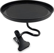 Piatto da auto pieghevole nero - Piatto da mangiare con chiusura a vite - Paletto auto da tavola da pranzo Oltre a contenitore per bicchiere da auto