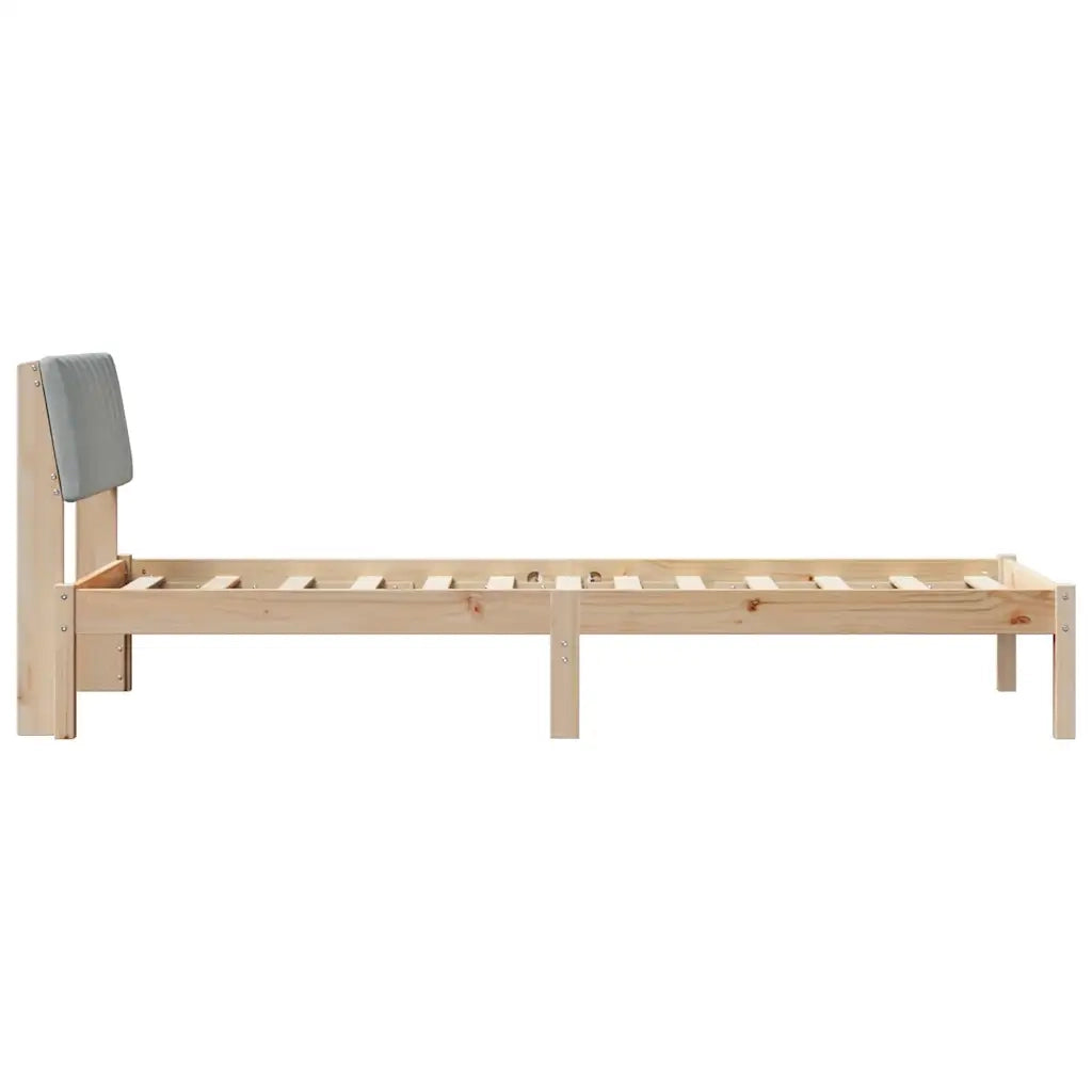 Struttura del Letto Marrone e grigio chiaro 75 x 190 cm