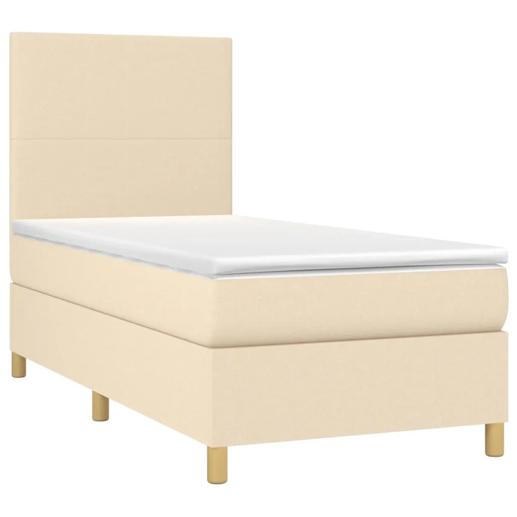 Giroletto a Molle con Materasso Crema 80x200 cm inTessuto cod mxl 60706