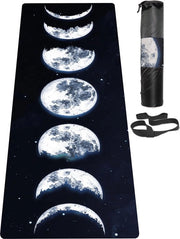 Mat di yoga, antiscivolo, pannello di allenamento e training ecolabile con cintura di trasporto, grande pannello di allenamento e training per yoga, pilates e fitness (183 cm x 61 cm x 6 mm)