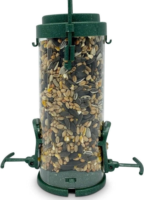 Alimentatore per Uccelli Sospeso con Mischuglia Semi Selvatici Inclusa per Giardino Uccelli - Adatto per Merli, Tordi e Altre Specie di Uccelli Selvatici