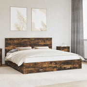 Struttura del letto Rovere fumé 200 x 200 cm Legno multistrato 3411268