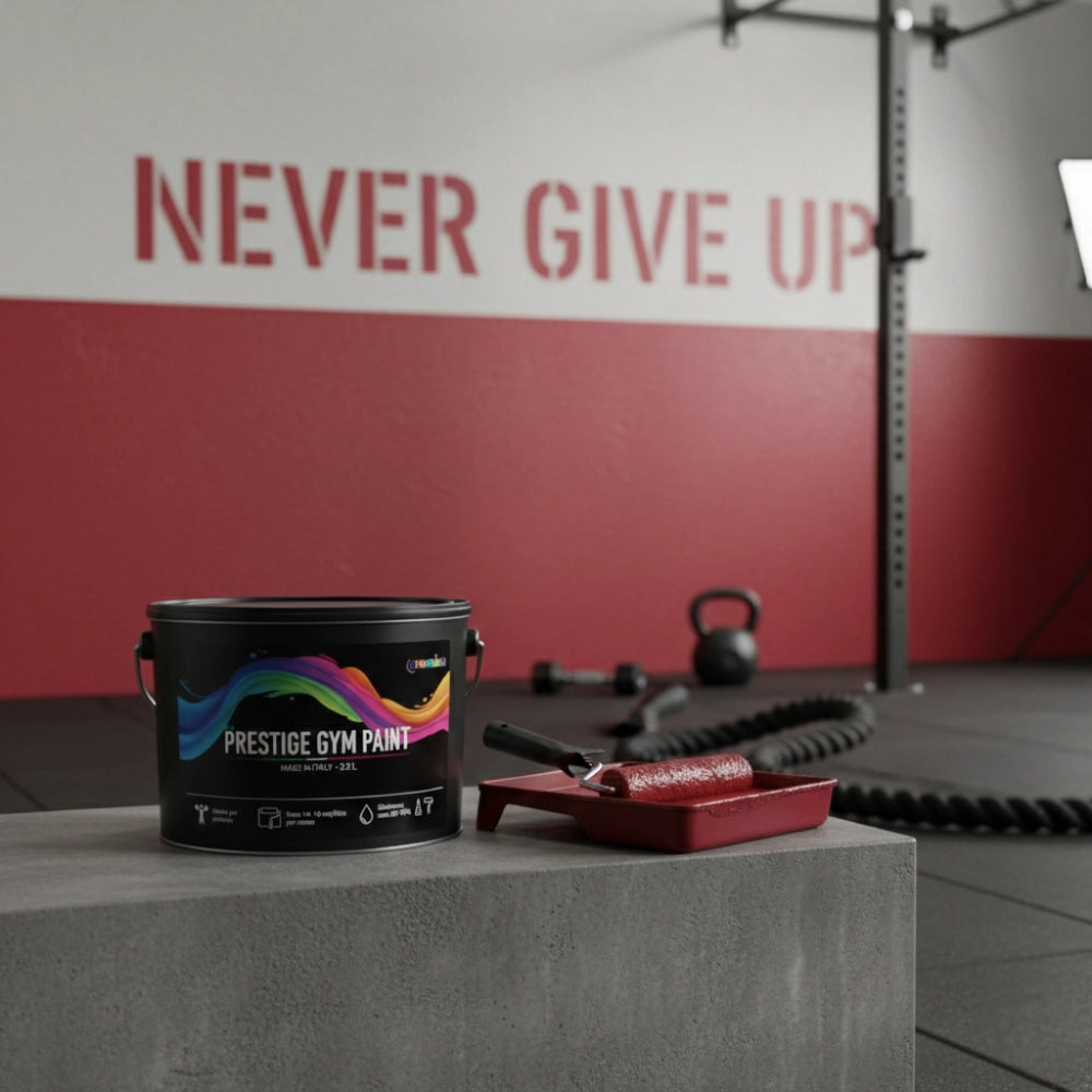 Pittura murale prestige gym paint rosso rubino super lavabile *** formato 2.5 lt, confezione 1