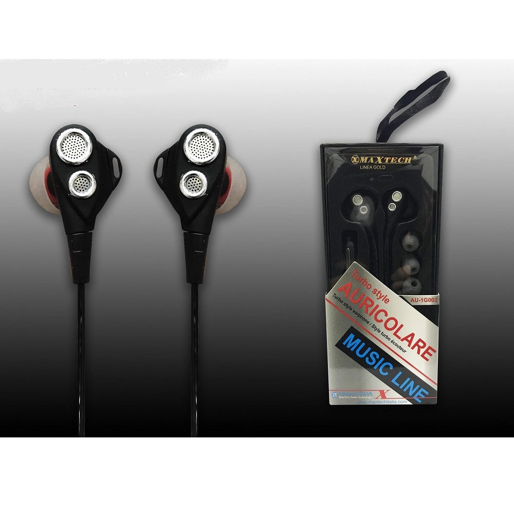 Trade Shop - Auricolari Orecchie Cuffie Per Smartphone Microfono Con Filo Volume Maxtech Au-1g002 -