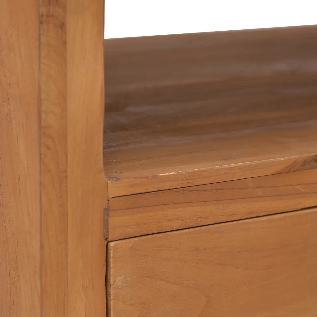 Mobile Porta TV con Ruote 80x50x42 cm in Legno Massello di Teak cod mxl 14159