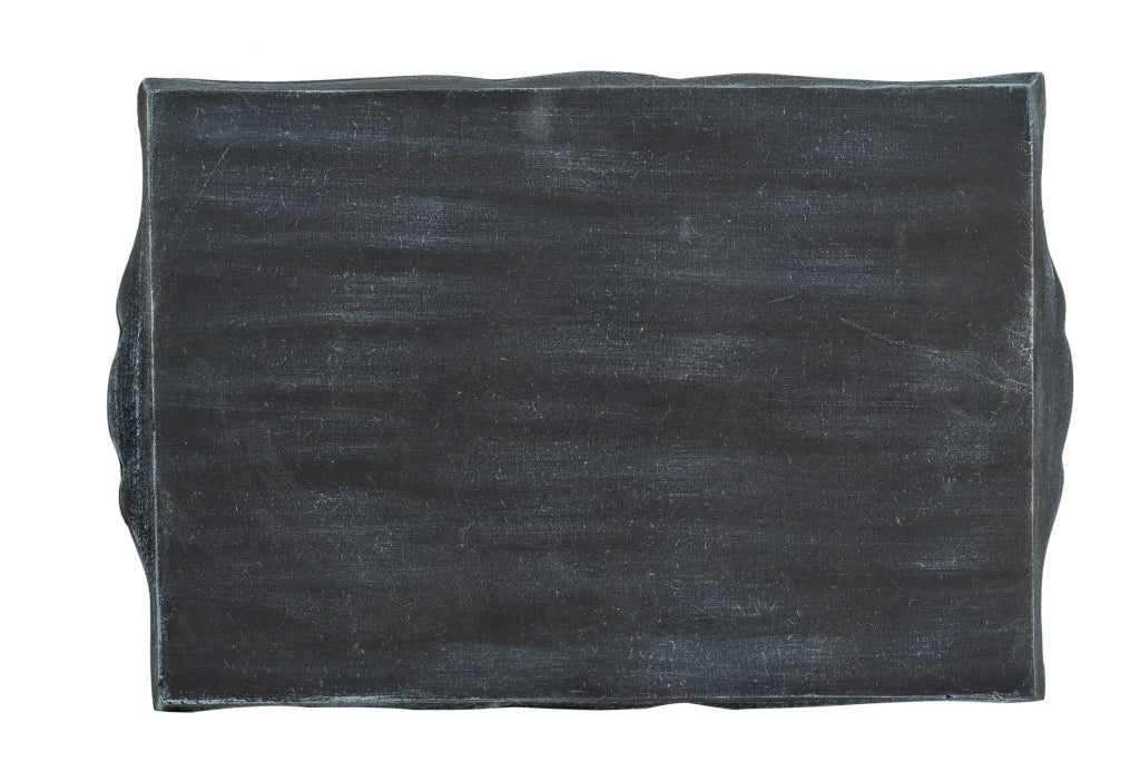 Biscottini Vassoio in legno finitura nera Made in Italy