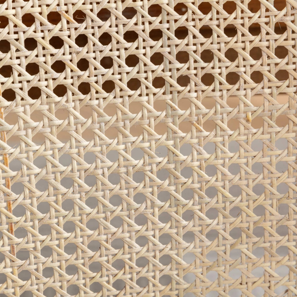Sedie da Pranzo in Legno Massello e Rattan con Schienale ¨C MINIMAL ¨C Set 2 Pezzi, Grigio
