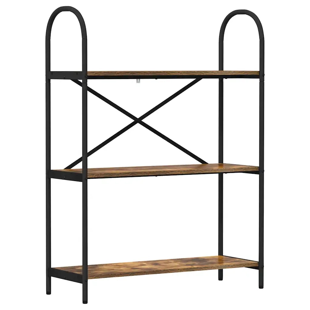 Libreria-Scaffale per Libri-Mobile di Stoccaggio Rovere fum¨¦ 80 x 30 x 109 cm Legno multistrato 940184