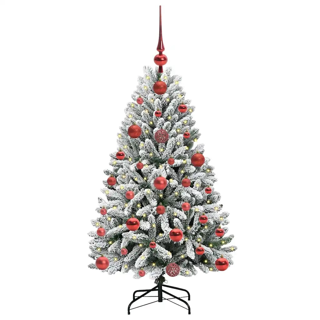 Albero di Natale Artificiale-Albero Natalizio con 150 LED Verde e Bianco 120 cm 576170