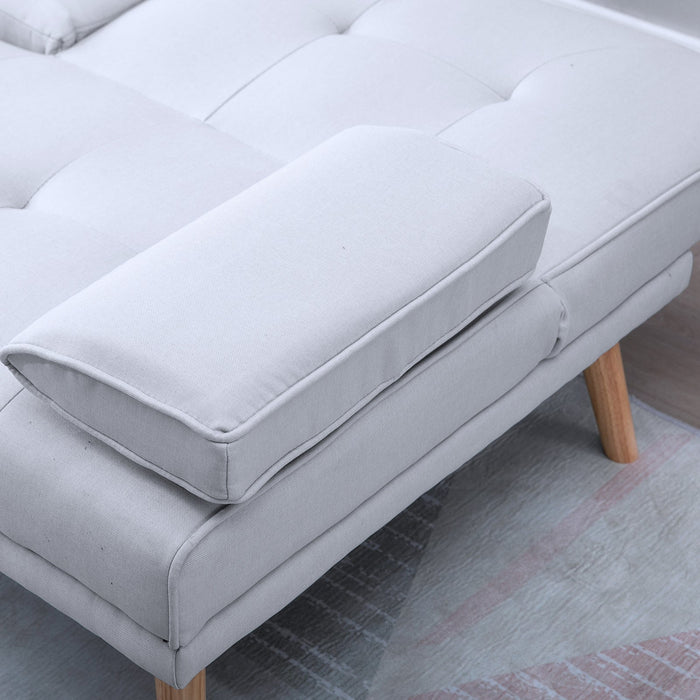 Divano Letto 3 Posti 181x77x72 cm in Tessuto  Grigio