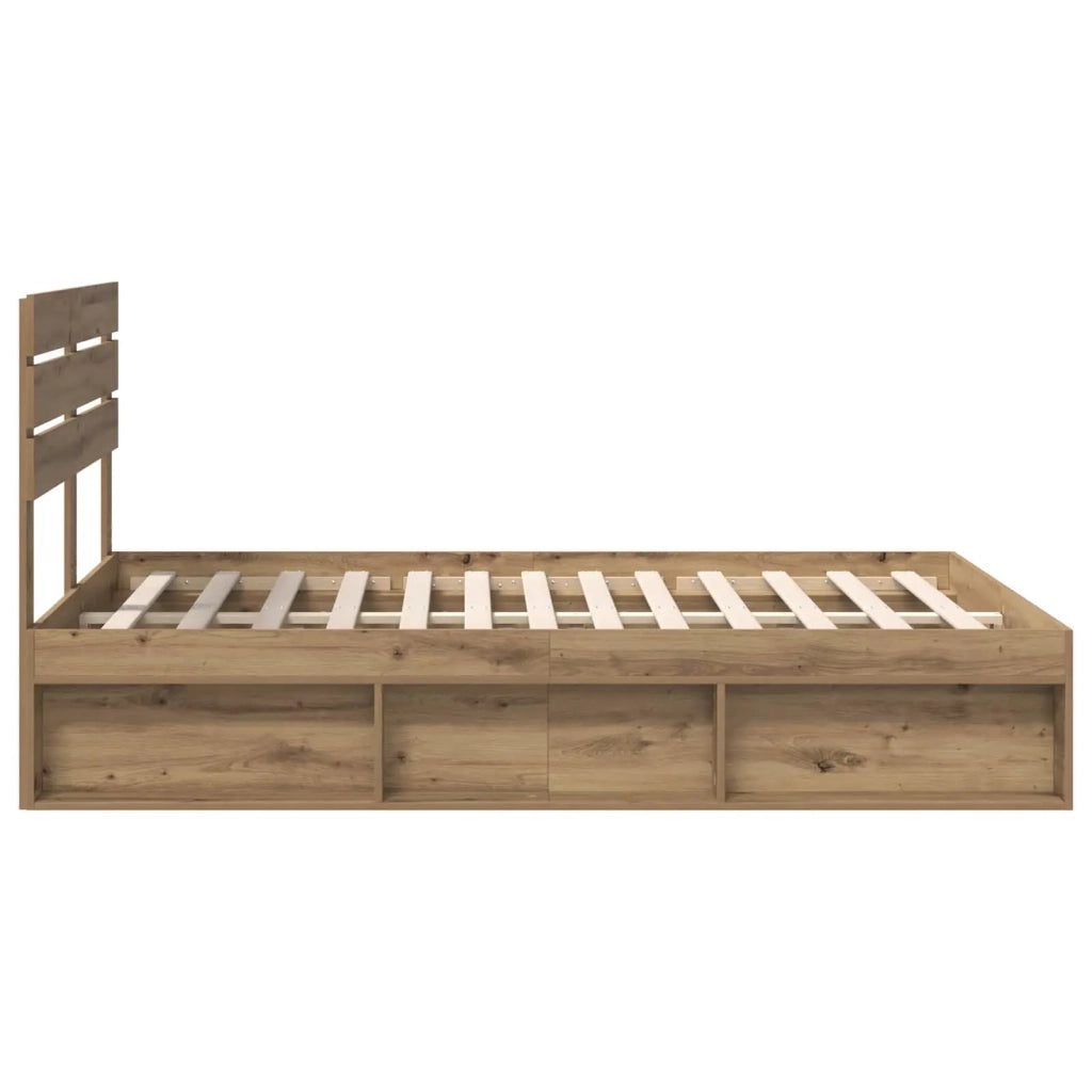 Struttura del letto Rovere Artigianale 140 x 190 cm
