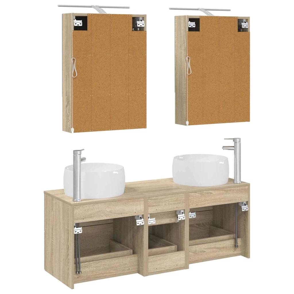 Set di mobili per il bagno 5 pcs Rovere Sonoma 3407041