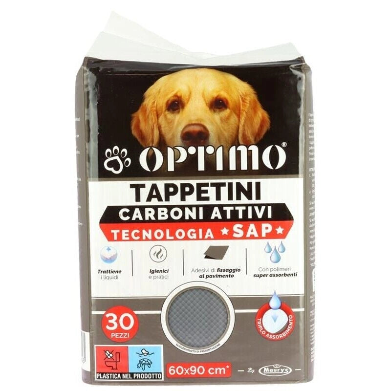 OPTIMO PET TAPPETINO 60X90 CM IN CONFEZIONE DA 30PZ CON CARBONI ATTIVI