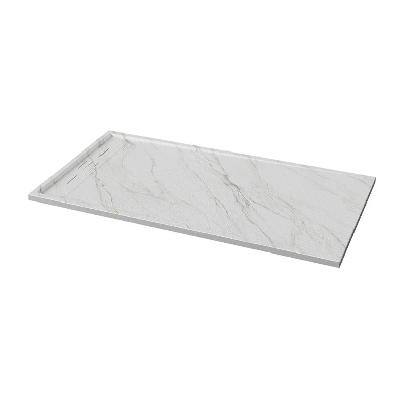 Piatto doccia 80x120 effetto marmo in resina riducibile con canalina Argo