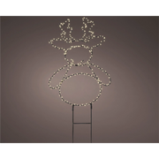 Renna Metallo Con 280 Led Esterno H47Cm Colore Nero ...