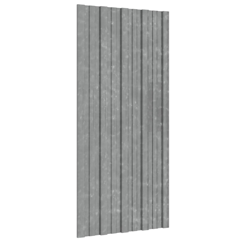 Pannello per tetto 12 pcs Argento 100 x 45 cm Acciaio zincato 42047131