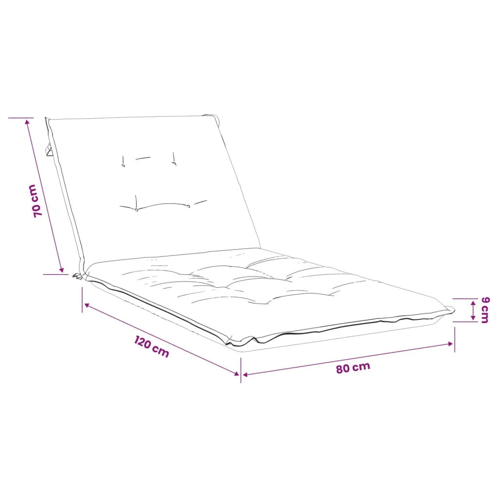Cuscino per Lettino GEMERT 100% Poliestere Blu 190 x 80 x 9 cm 947432