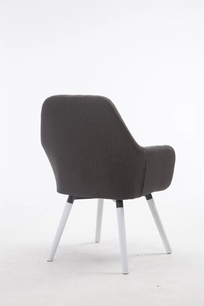 Poltroncina Florian in tessuto grigio scuro,bianco