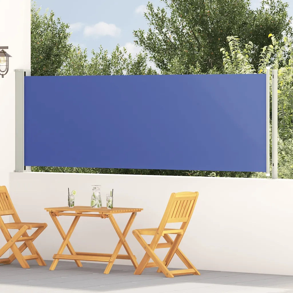 Tenda Laterale Retrattile per Patio 117x614 cm Blu 317948