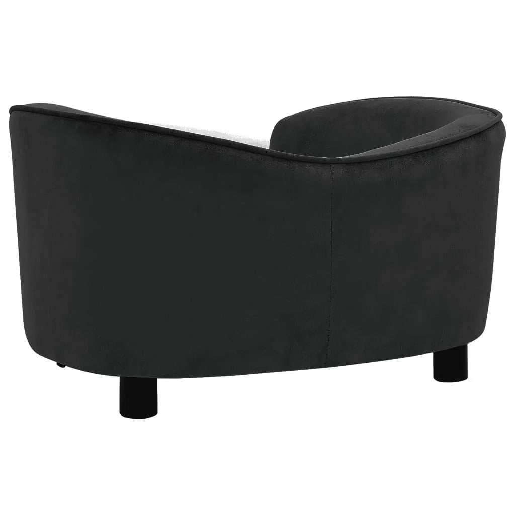 Divano per cani nero 69 cm peluche nero 02_0000203