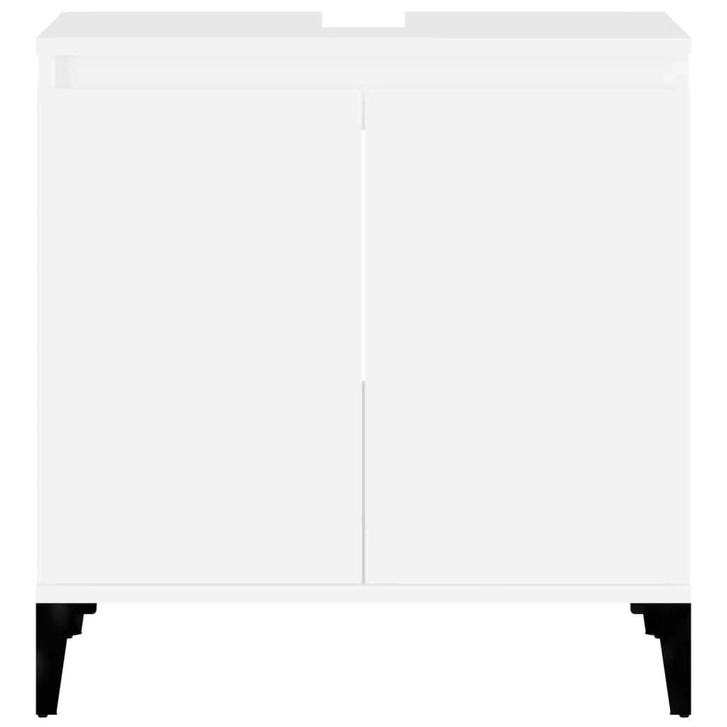 Mobile lavabo/lavabo 58 x 33 x 60 cm in legno laccato bianco 02_0006806