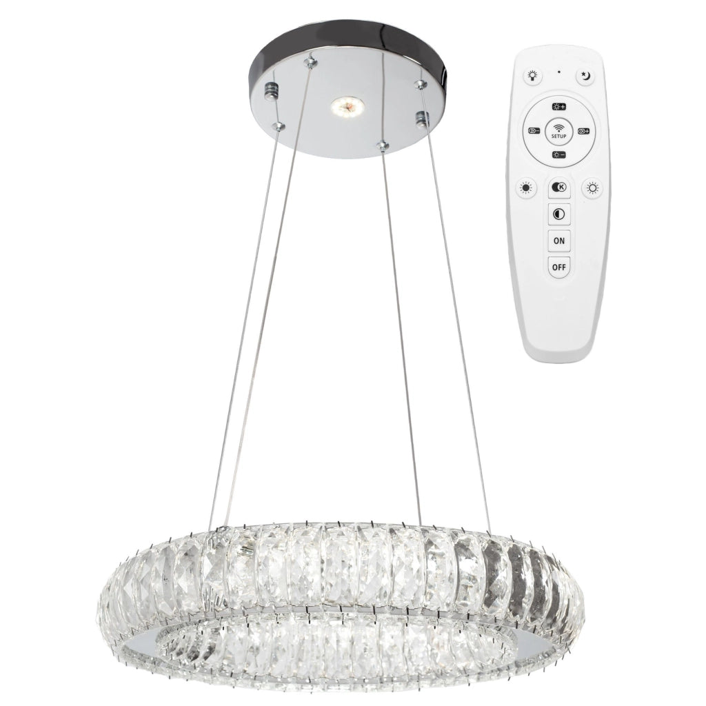 Plafoniera Led In Cristallo App1040-cp + Telecomando