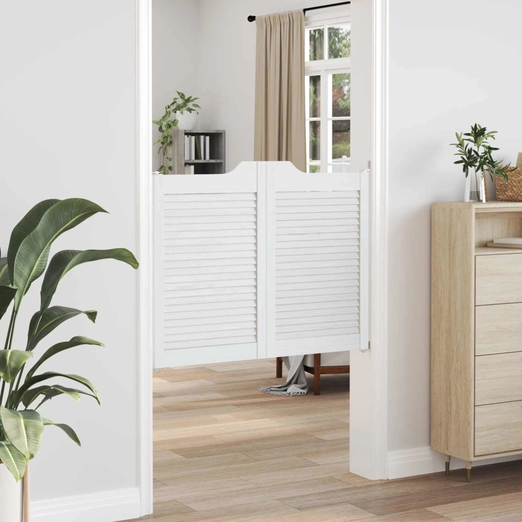 Porte Swing Bianco 80 x 50 cm Legno Massello di Pino 42047179
